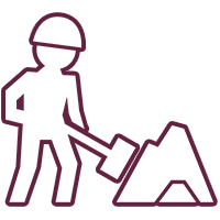 Ícone de preparo do terreno